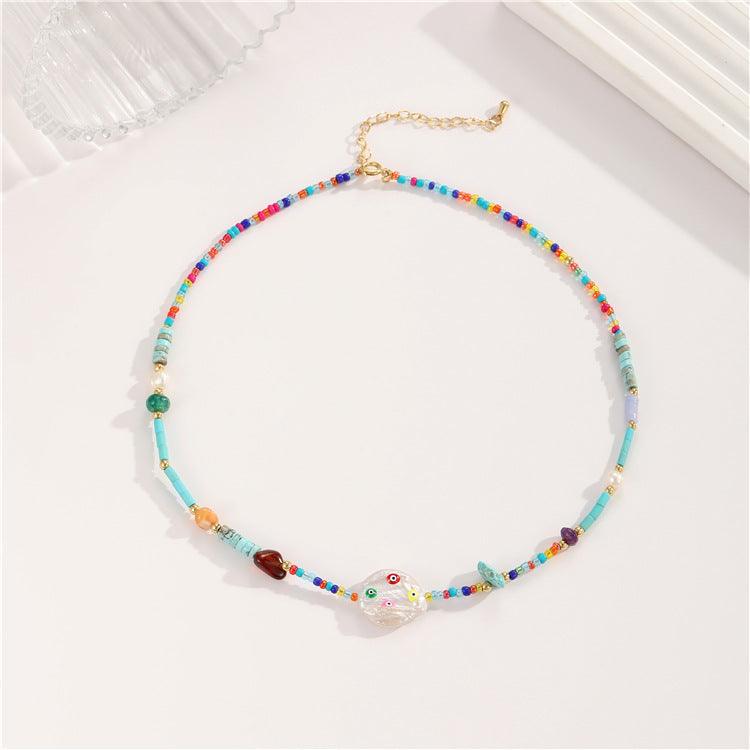 Wholesale Bohemian Beaded Medieval Necklace Collarbone Chain